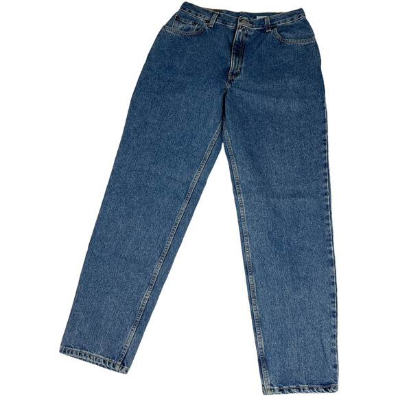 Vintage Levi's Jeans 550 Relaxed Fit Tapered Leg Light Wash Blue Denim Womens 12 - Picture 1 of 13